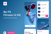 Be Fit - Fitness App UI Kit Template, an App Template by AE.design (Thumbnail 1 of 6)