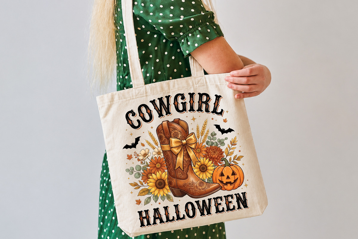Retro Cowgirl Halloween Png, a Seasonal Illustration by DreamCafeArt (Photo 6 of 7)