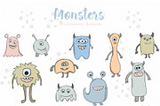 Spase & monsters clipart, an Illustration by SketchCliparts (Thumbnail 2 of 7)