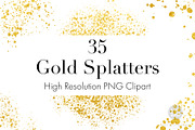 Gold Splatters Clipart | Gold Dust, an Object Graphic by The Digital Download Shop (Thumbnail 1 of 9)