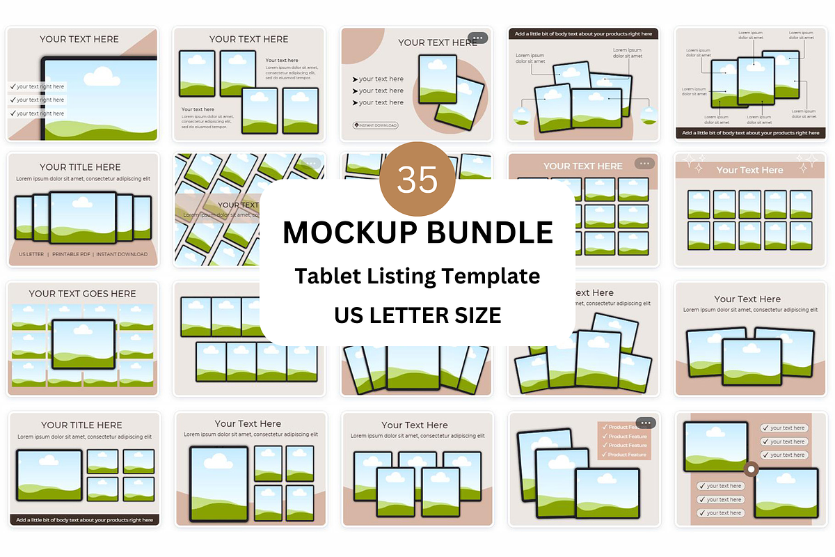 Digital Tablet Mockup Templates, an iPad Mockup by NoemieDesigns (Photo 1 of 5)