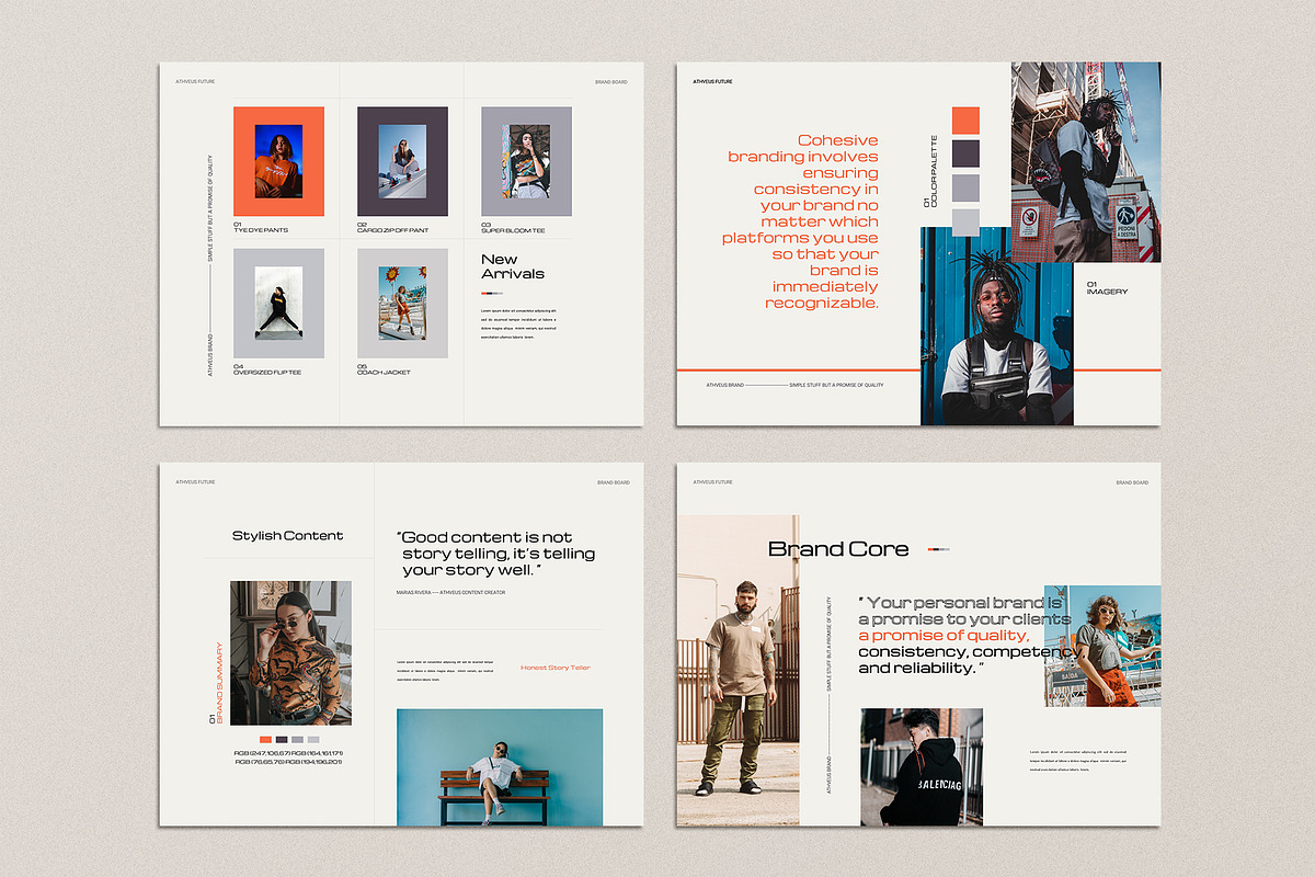 ATHVEUS - Powerpoint Brand Board, a Presentation Template by notgreystudio (Photo 5 of 11)