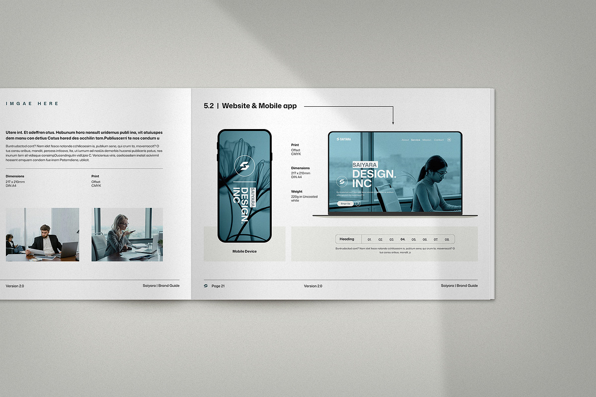 Minimal Brand Guideline Template, a Brochure Template by KreateTribe (Photo 14 of 14)