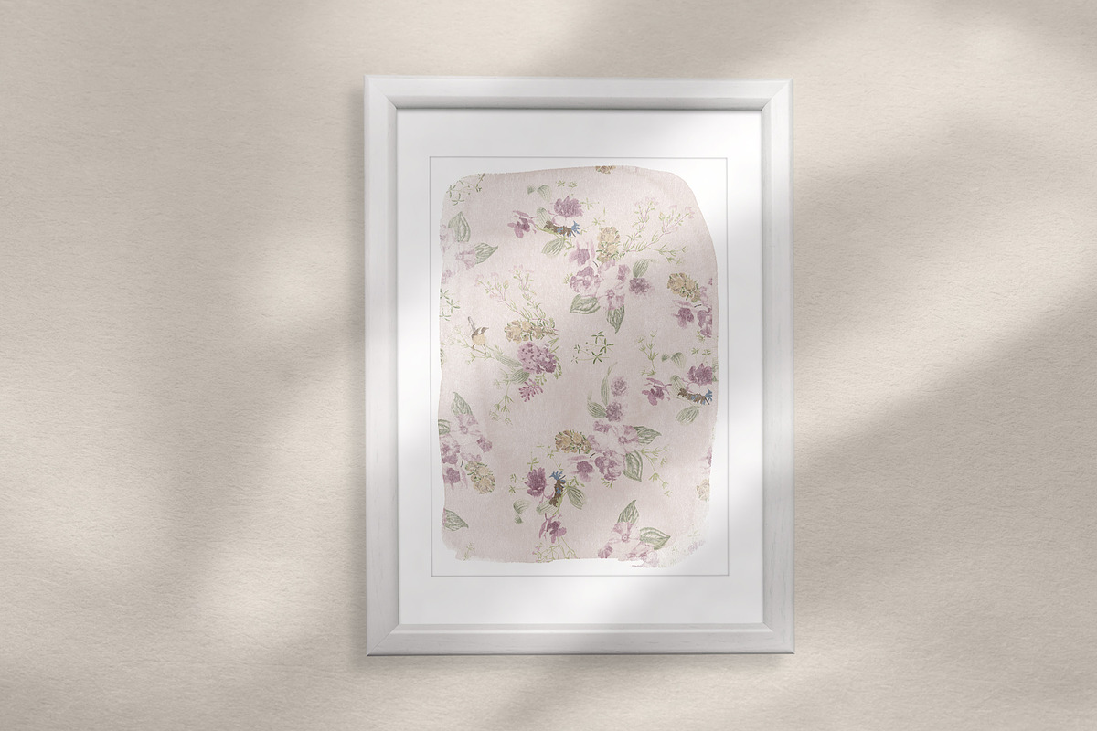 Watercolor Shapes Floral Art, a Texture Graphic by sibel dayı (Photo 6 of 10)