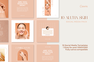 Skincare Canva Template