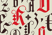Durers Woodcut blackletter gothic, a Blackletter Font by kaer_shop (Thumbnail 2 of 12)