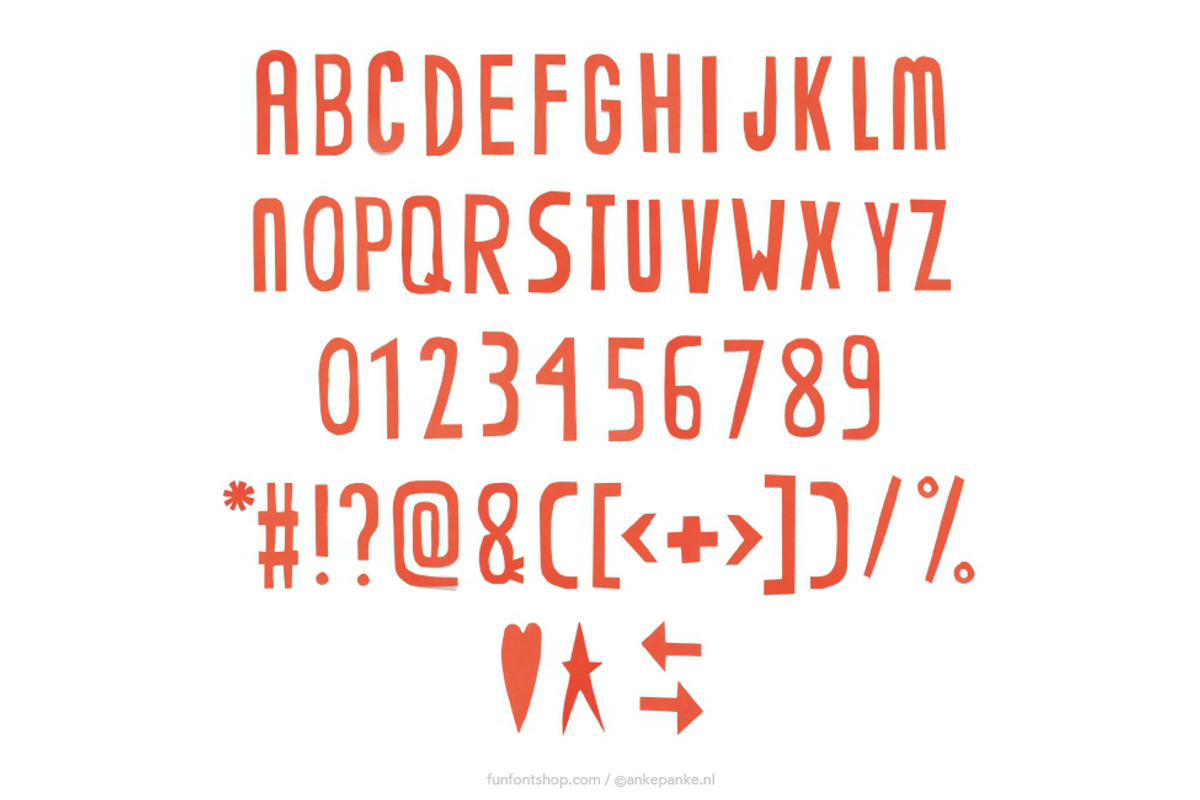 Red Paper handmade letters, a Graphic by Fun Font Shop