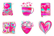 watercolor valentine day clipart, an Illustration by CreationArt (Thumbnail 5 of 7)