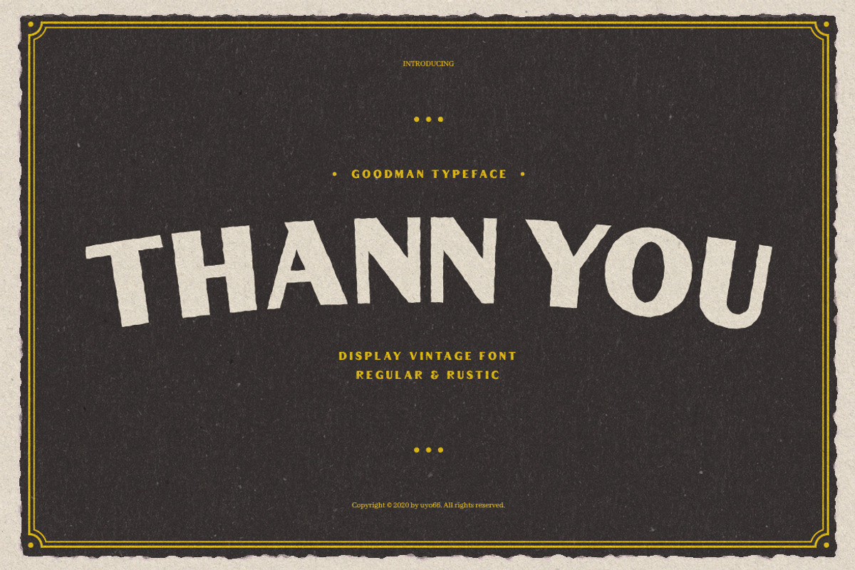 Goodman - Retro Vintage Typeface, a Sans Serif Font by uyo66 (Photo 11 of 11)