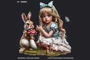 Alice in wonderland Clipart Set, a Person Illustration by ThatsDesignArt (Thumbnail 3 of 11)