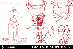 Corset & Dress Form Patent Brushes 2