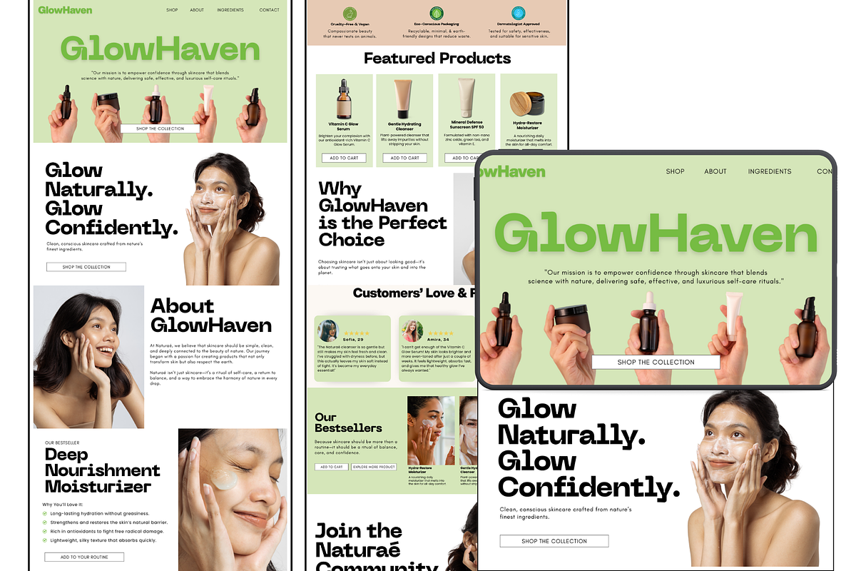Skincare & Wellness Website Template preview 2
