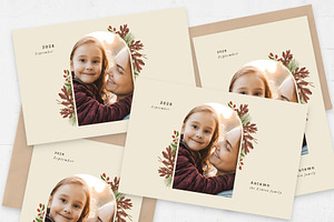 Beige Autumn Photo Card Template