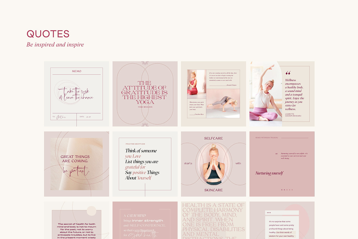Wellness Social Media Kit CANVA PS, a Social Media Template by Sparrow & Snow (Photo 12 of 26)