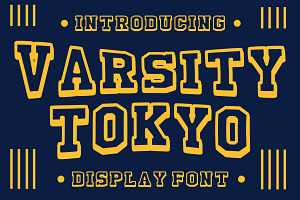 Varsity Tokyo, a Slab Serif Font by Fourteen Letter