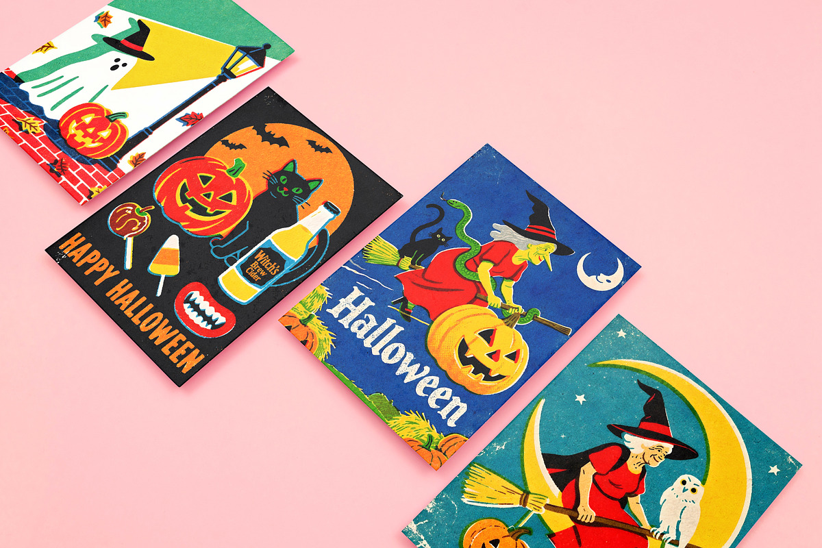 Vintage Halloween Card Illustrations, a Seasonal Illustration by Heather Green Designs (Photo 8 of 9)