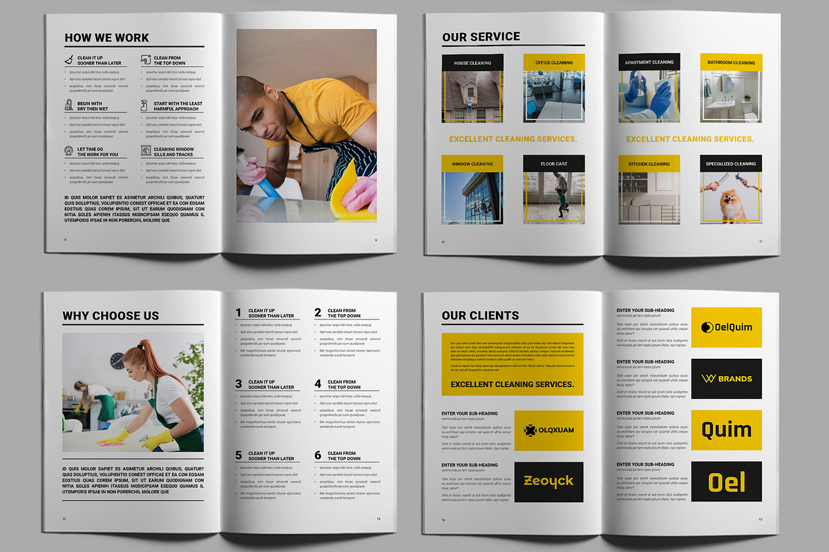 Cleaning Service Company Brochure, a Brochure Template by MightyDesign (Photo 3 of 6)