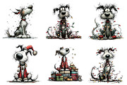 Christmas Dog clipart, an Illustration by CreationArt (Thumbnail 3 of 5)