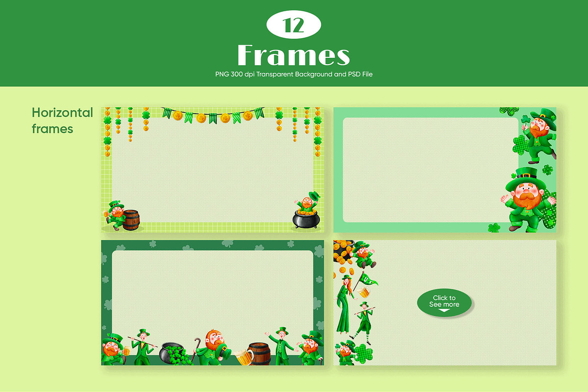 Leprechaun Parade Watercolor, a Seasonal Illustration by CreativeValuation (Photo 3 of 11)