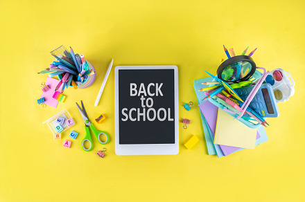Back to school colorful background