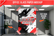 Office Glass Paper PSD, a Product Mockup by Bruno's Shop (Thumbnail 1 of 3)