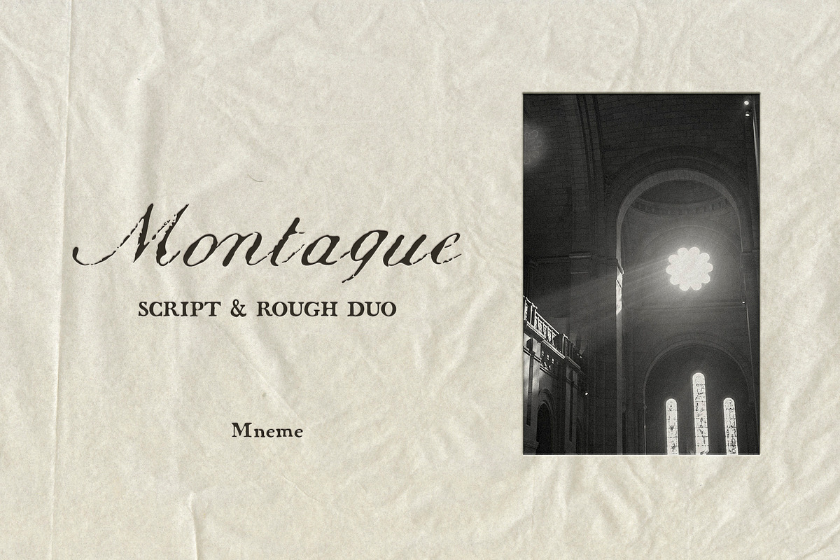 Montague - Script & Rough Duo, a Script Font by Mneme (Photo 11 of 11)