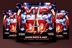 Vip Lounge Night Club Flyer Template, a Flyer Template by RTXdesinger99
