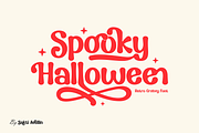 Spooky Halloween - Groovy Font, a Handwritten Font by SaktiAvellin (Thumbnail 1 of 10)