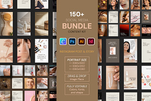 Skin Care Social Media Kit Bundle, a Social Media Template by Artisan Vibes