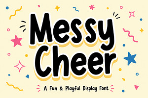 Messy Cheer – Playful Display Font