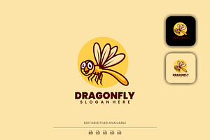 Dragonfly Simple Mascot Logo