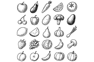 Fruit and Vegetable Collectiones, an Object Graphic by RT Studio