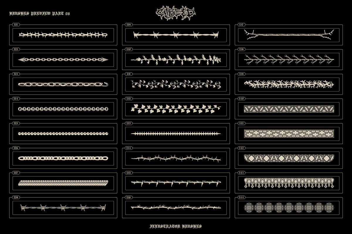 Cursed Illustrator Brushes, a Brush Add-On by MiksKS (Photo 21 of 24)