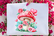 Valentine's Day Mushroom Sublimation, a Seasonal Illustration by SVGArt (Thumbnail 5 of 5)