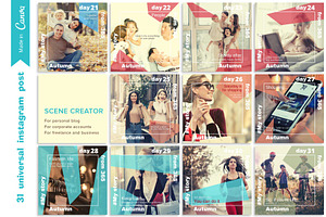 31 Instagram Posts Canva Template