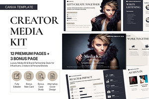 Media Kit Canva Template, a Presentation Template by Oshin Design