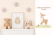 Woodland Birthday Watercolor Animals, an Animal Illustration by ElenaPlatovaArt (Thumbnail 18 of 22)