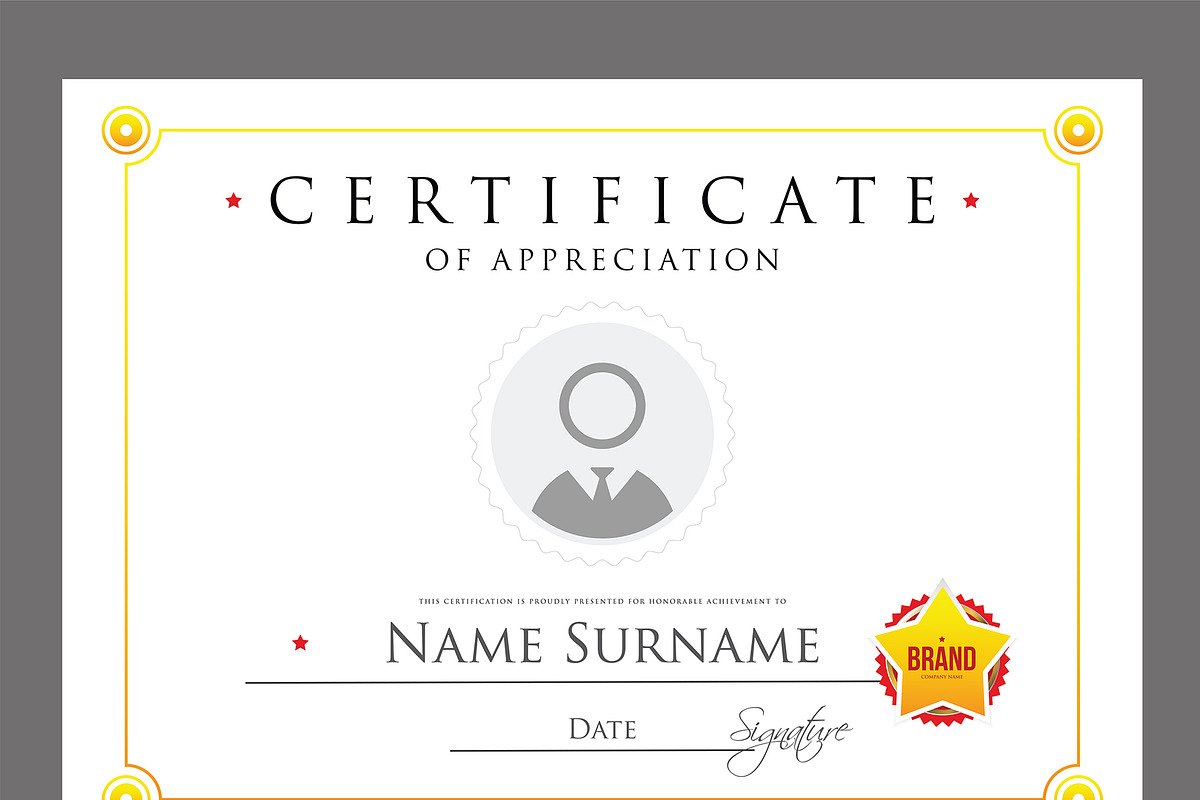 Certificate of appreciation template, a Templates & Theme by Lin´s
