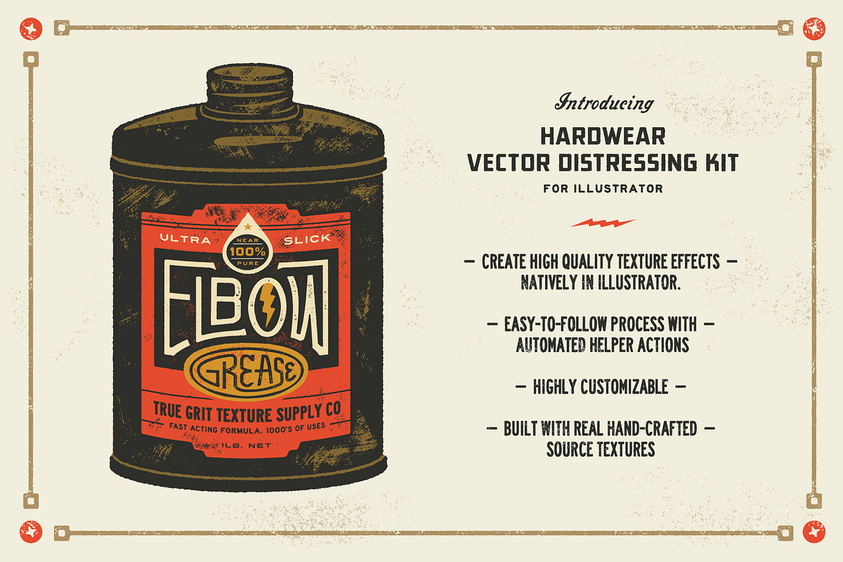 Hardwear Vector Distressing Kit, an Action Add-On by True Grit Texture Supply (Photo 2 of 10)