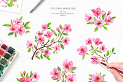 Spring flowers watercolor clipart, an Illustration by Brandianna (Thumbnail 8 of 9)