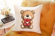 Christmas Teddy Bear Clipart, an Illustration by Sublimation Artist (Thumbnail 6 of 6)