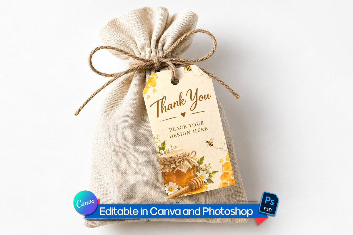 Packaging favor tag mockup, an Advertising Mockup by Rami's Mockups (Photo 2 of 3)
