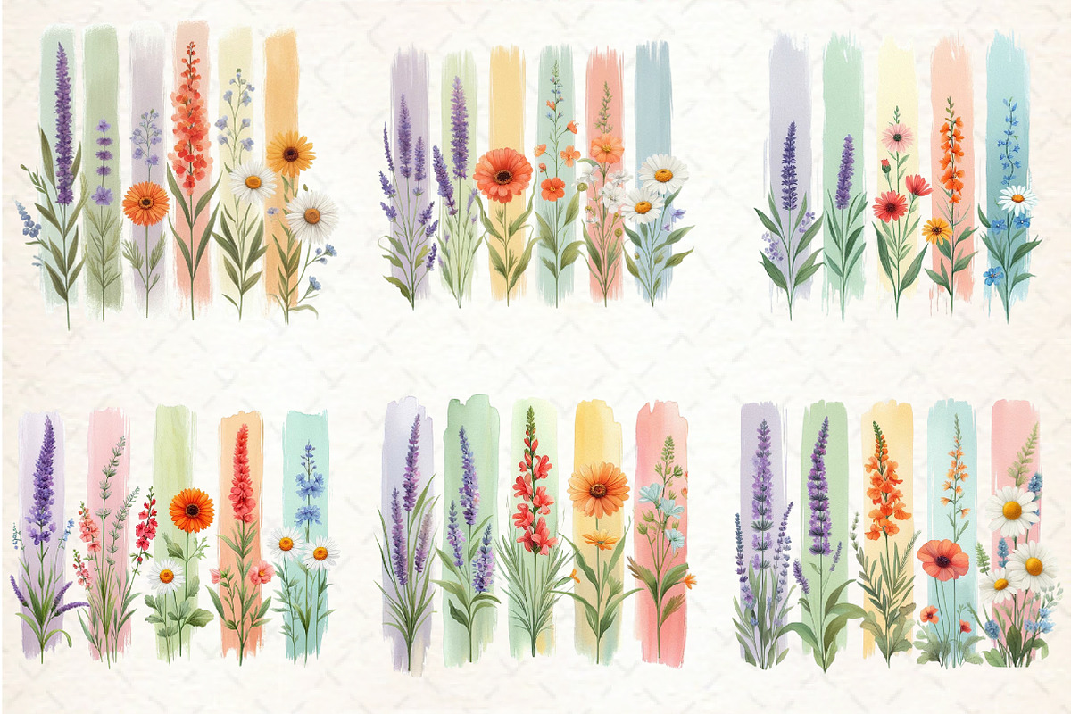 Brushstroke Christian Flower Clipart, an Illustration by Libby Wishes (Photo 4 of 4)