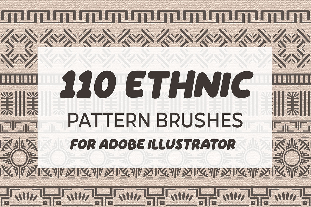 110 Ethnic Pattern Brushes, a Brush Add-On by Elinorka (Photo 1 of 10)
