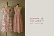 Two in one mockup-rustic dresses PSD, a Shirt Mockup by jenartstudio (Thumbnail 2 of 3)