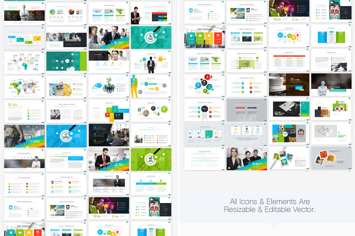 6 Business PowerPoint Bundle, a Presentation Template by GoldenPixelStudio