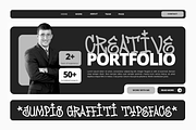 Jumpis Graffiti Typeface, a Handwritten Font by Fitrah Type (Thumbnail 9 of 12)