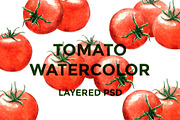 Tomato watercolor set, a Food Illustration by wedraw (Thumbnail 1 of 4)