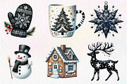 Black and White Christmas Clipart, an Illustration by Dream Creation (Thumbnail 7 of 7)