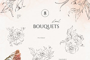 ROSE line art floral collection, a Decorative Illustration by Yuliia Lashevska (Thumbnail 5 of 10)
